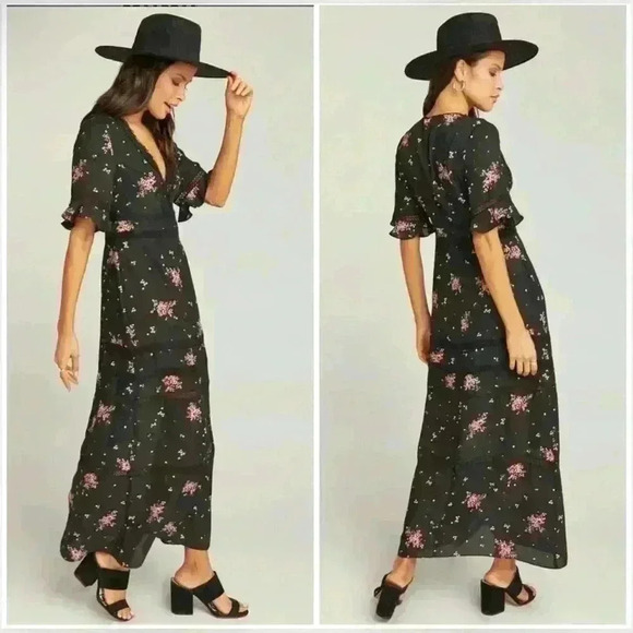 Show Me Your Mumu Tabitha Maxi Dress Dancing Floral Size Medium - Picture 2 of 4